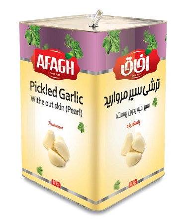 ترشی سیر حبه بدون پوست (مروارید) Pickled Garlic Whitout Skin (pearl) 18kg | شرکت آریا شور