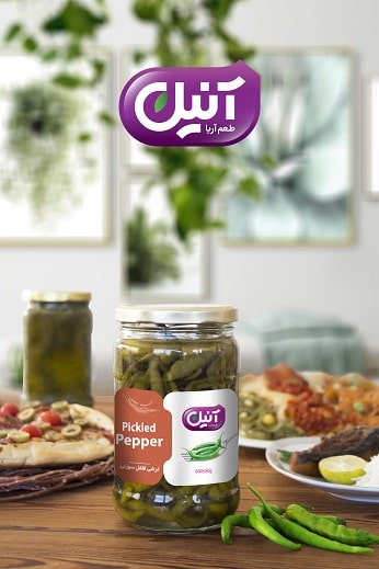 ترشی فلفل سوزنی  Pickled Pepper 680 g | شرکت آریا شور