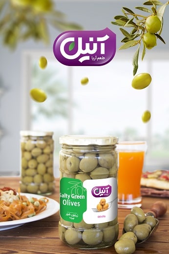 زیتون شور با هسته   Salty Olives With Core 680 g | شرکت آریا شور