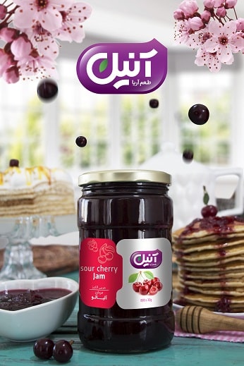 مربای آلبالو   Sour Cherry Jam 800 g | شرکت آریا شور